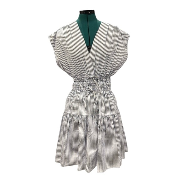 10 Crosby Derek Lam Blue Sleeveless V-Neck Sundress - Picture 3 of 10